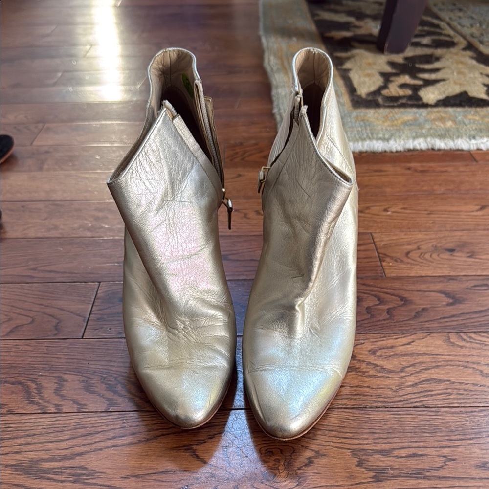 Manolo Blahnik Gold Women's Ankle Boots